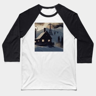 Gothic Ski Lodge Baseball T-Shirt